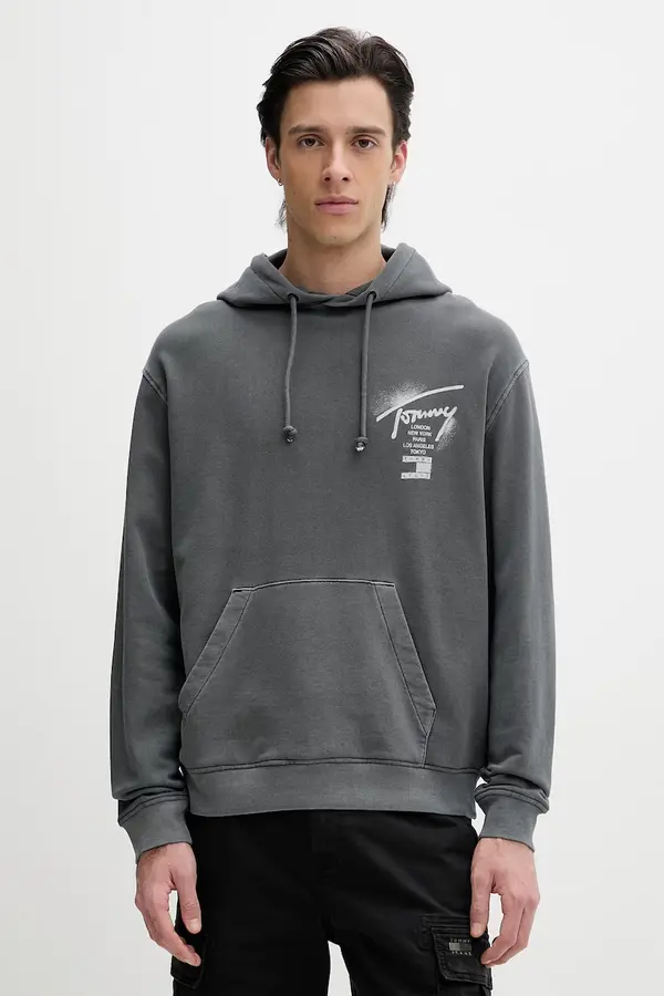 Tommy Jeans Tommy Jeans pulover s kapuco moški bombažen