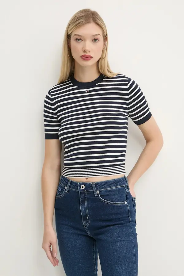 Tommy Jeans Tommy Jeans pulover s kratkimi rokavi ženski bombažen