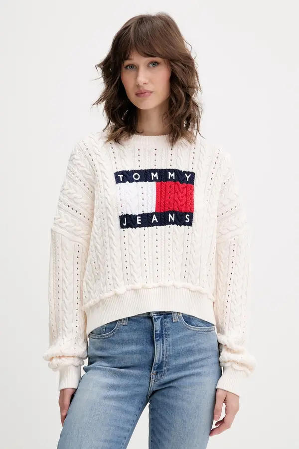 Tommy Jeans Tommy Jeans pulover ženski bombažen