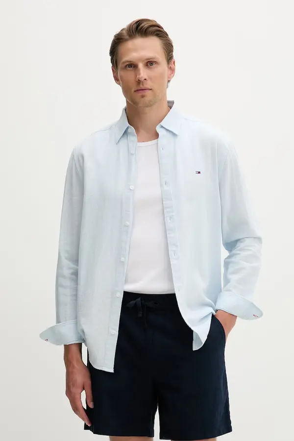 Tommy Jeans Tommy Jeans srajca moška z lanom