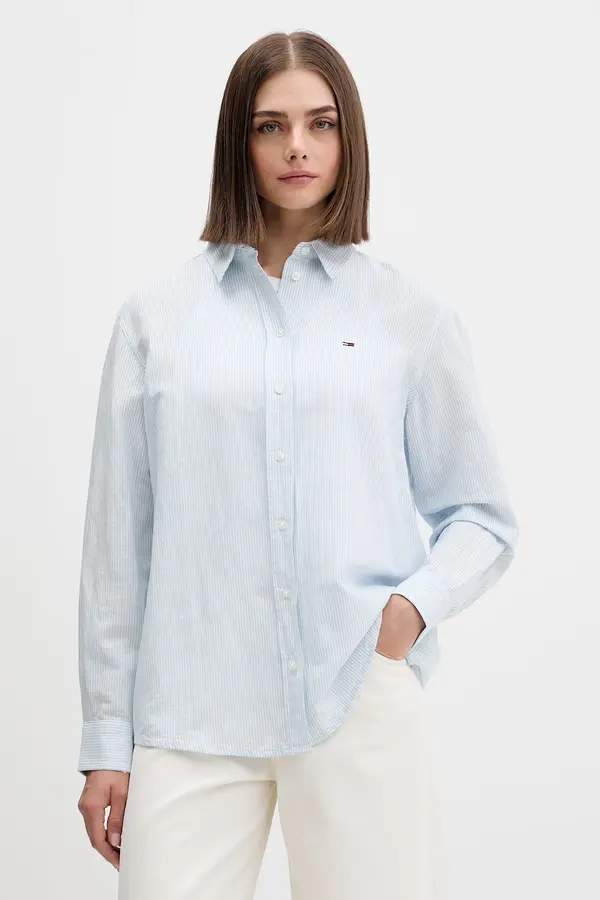Tommy Jeans Tommy Jeans srajca ženska z lanom
