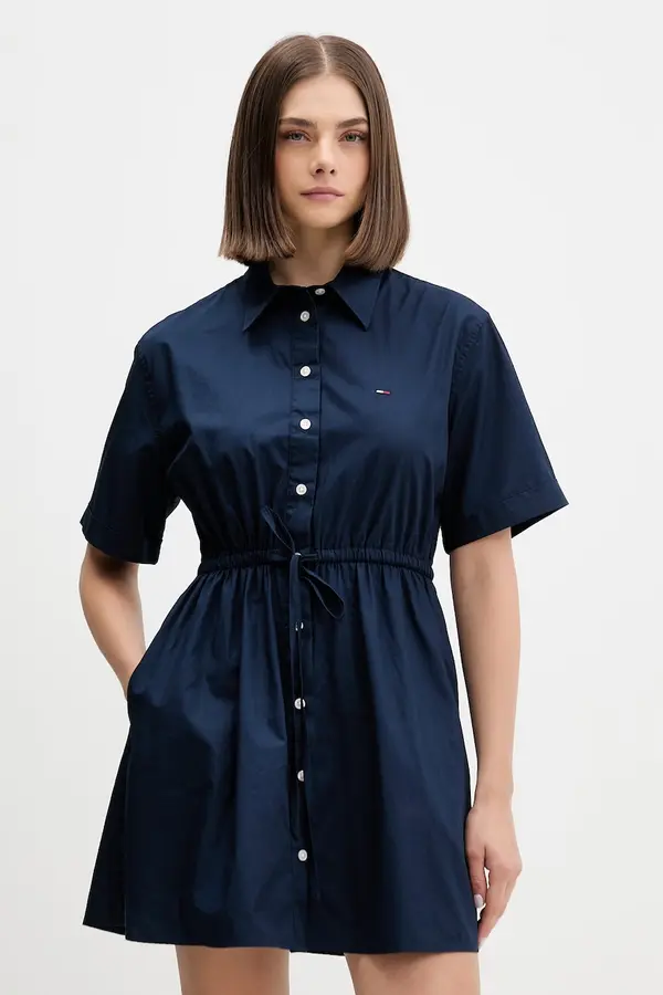 Tommy Jeans Tommy Jeans srajčna obleka bombažna