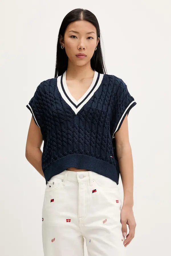 Tommy Jeans Tommy Jeans telovnik ženski bombažen