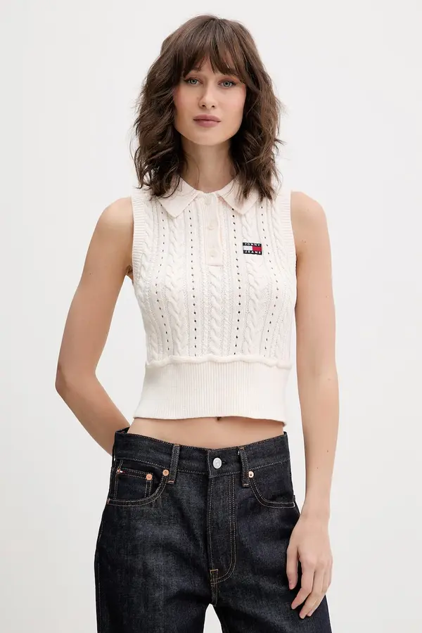 Tommy Jeans Tommy Jeans telovnik ženski bombažen