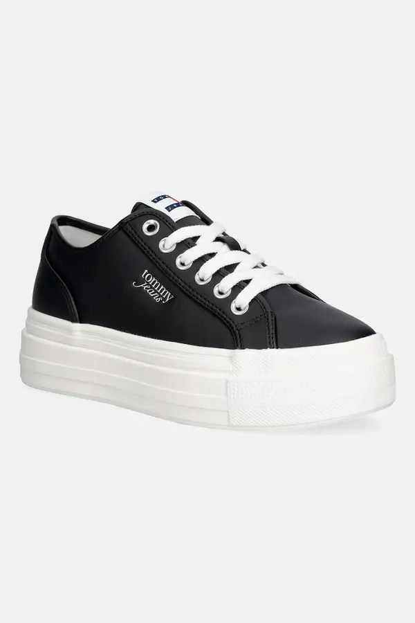 Tommy Jeans Tommy Jeans TJW FLATFORM SNEAKER LTR teniske ženske usnjene