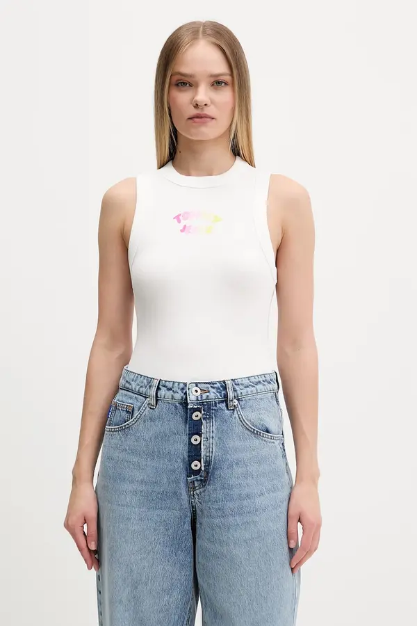 Tommy Jeans Tommy Jeans top ženski bombaž z elastanom