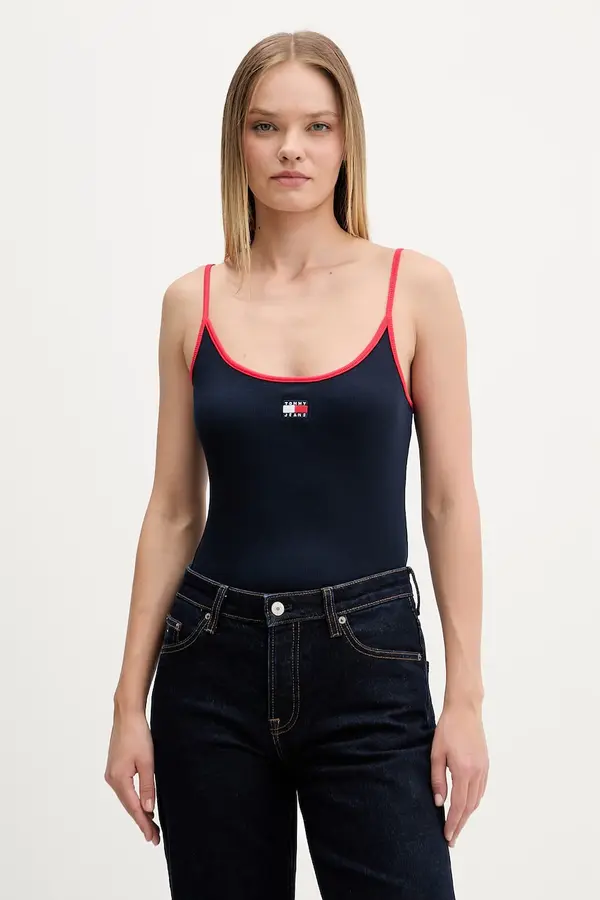Tommy Jeans Tommy Jeans top ženski bombažen z elastanom
