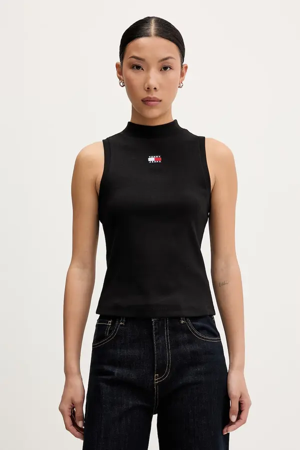 Tommy Jeans Tommy Jeans top ženski bombažen z elastanom