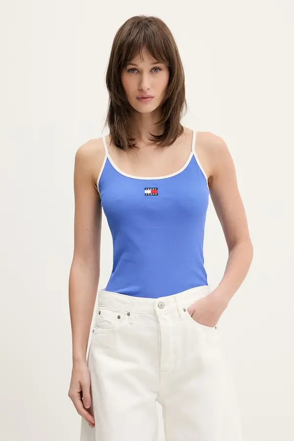 Tommy Jeans Tommy Jeans top ženski bombažen z elastanom