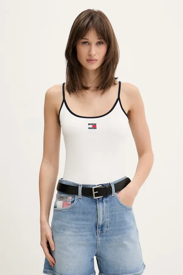 Tommy Jeans Tommy Jeans top ženski iz bombaža z elastanom