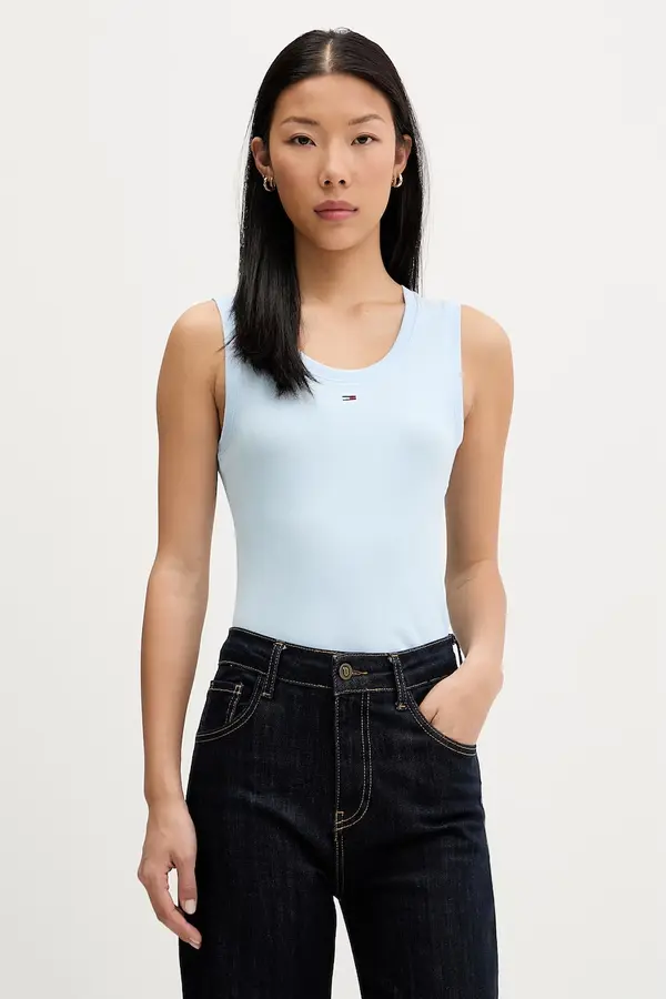 Tommy Jeans Tommy Jeans ženski top iz bombaža z elastanom