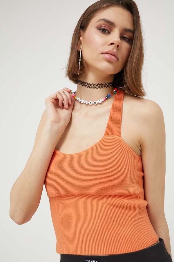 Abercrombie & Fitch Top Abercrombie & Fitch ženski, oranžna barva