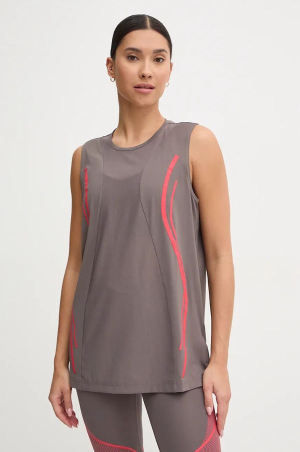 adidas by Stella McCartney Top adidas by Stella McCartney TruePace ženski, siva barva, IW9878