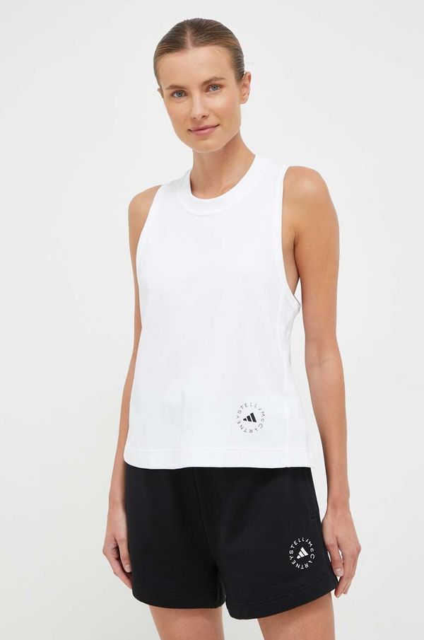 adidas by Stella McCartney Top adidas by Stella McCartney ženski, bela barva IB6858