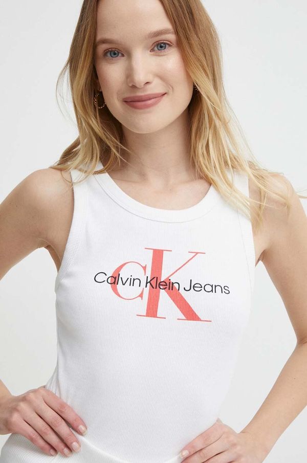 Calvin Klein Jeans Top Calvin Klein Jeans ženski, bela barva