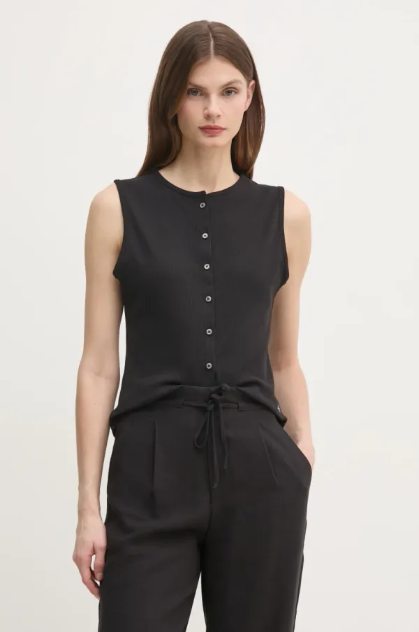 Calvin Klein Jeans Top Calvin Klein Jeans ženski, črna barva, J20J225307