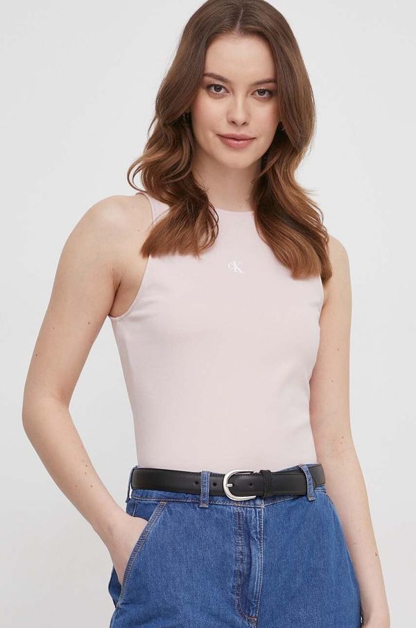 Calvin Klein Jeans Top Calvin Klein Jeans ženski, roza barva