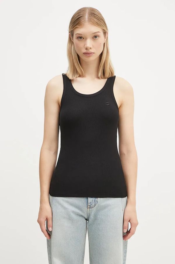 coperni Top Coperni Rib Logo Tank Top ženski, črna barva, COPJS12F5006