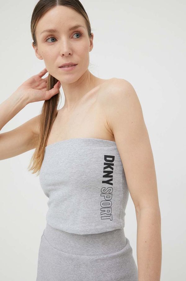 DKNY Top Dkny ženski, siva barva