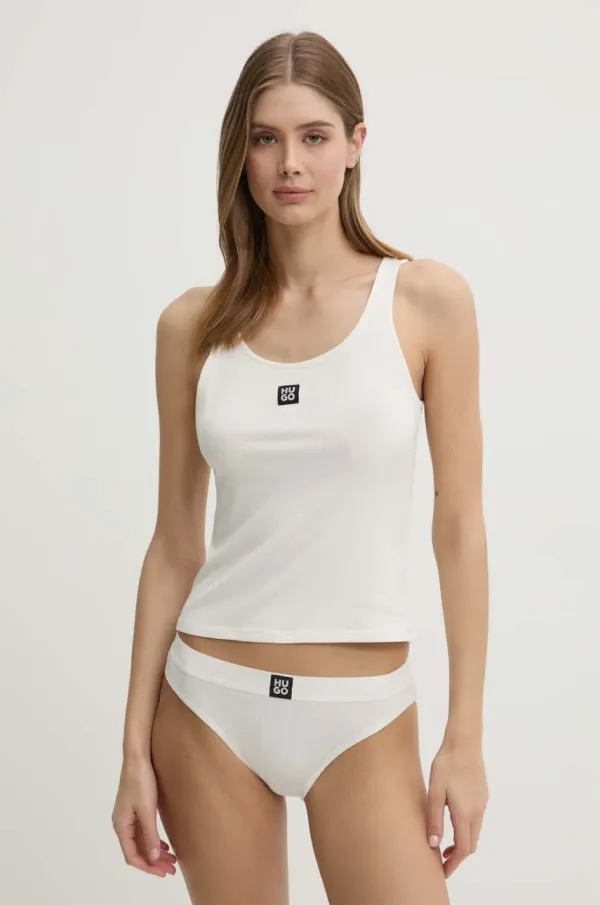 HUGO Top HUGO ženski, bež barva, 50534928