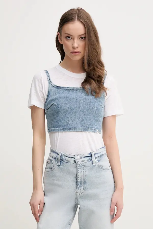 Calvin Klein Jeans Top iz jeansa Calvin Klein Jeans