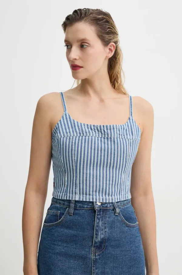 Levi's Top iz jeansa Levi's JADINE DENIM CAMI TANK ženski, bež barva, 001SD