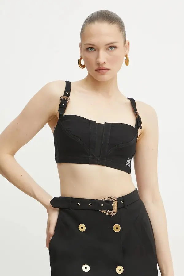 Versace Jeans Couture Top iz jeansa Versace Jeans Couture