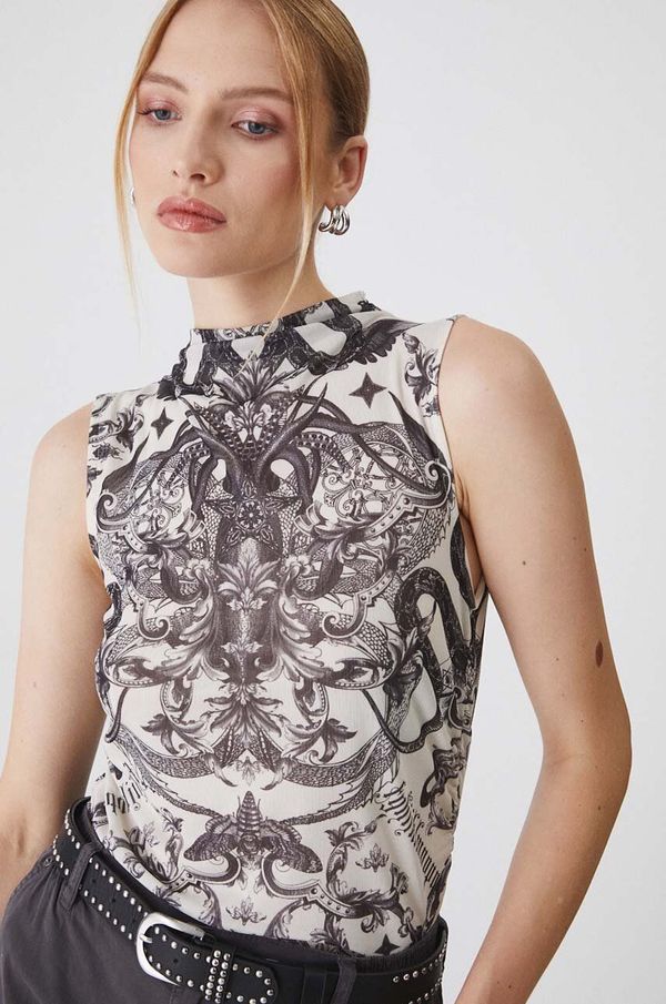 Medicine Top Medicine ženski, bež barva