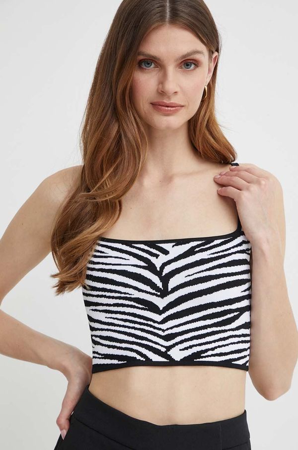 MICHAEL Michael Kors Top MICHAEL Michael Kors ženski, črna barva