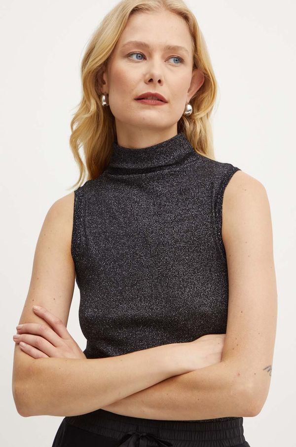 Patrizia Pepe Top Patrizia Pepe ženski, črna barva, 8K0217 K128