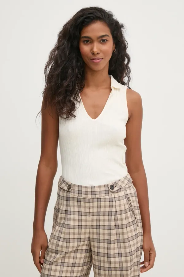 Pedro del Hierro Top Pedro del Hierro ženski, bež barva, 4538936