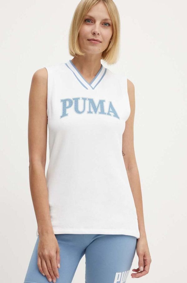 Puma Top Puma SQUAD ženski, bela barva, 678703