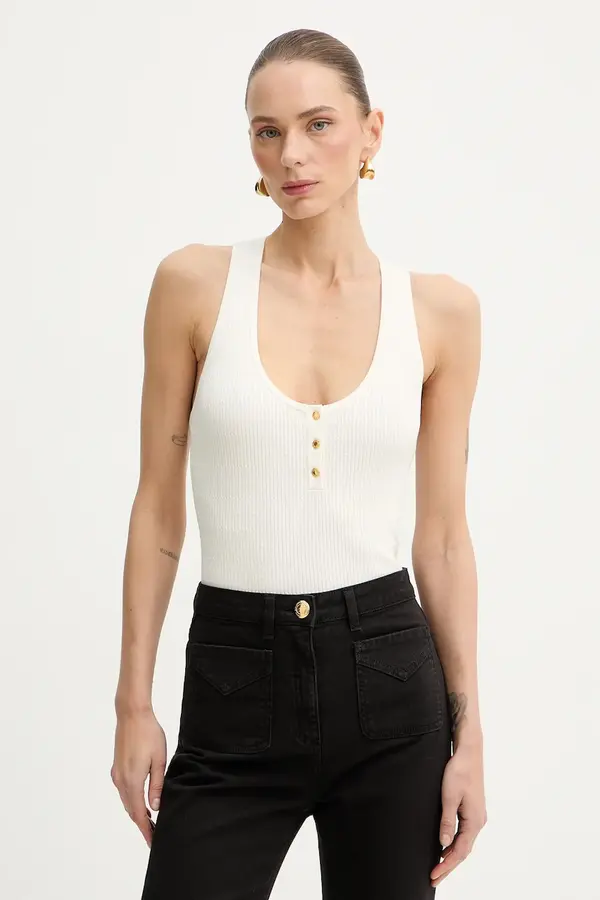 Elisabetta Franchi Top z dodatkom svile Elisabetta Franchi