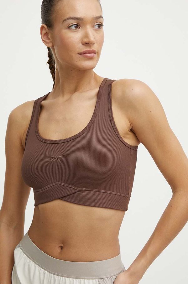 Reebok Top za jogo Reebok LUX Collection rjava barva, 100075385