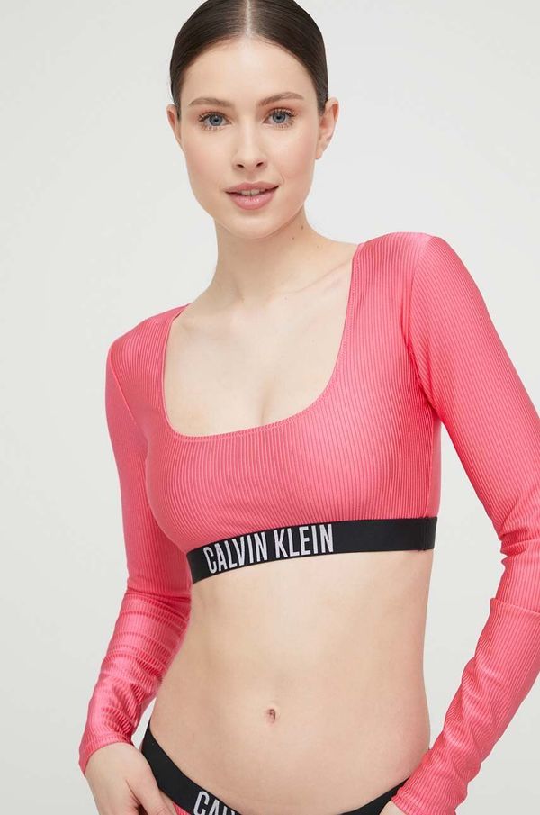 Calvin Klein Top za kopanje Calvin Klein vijolična barva