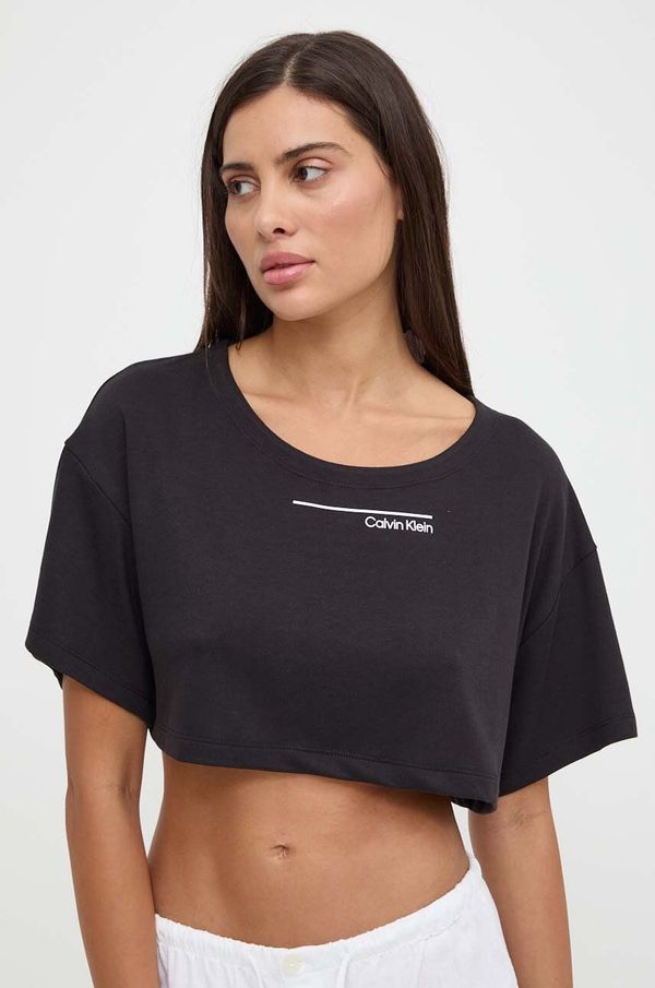 Calvin Klein Top za na plažo Calvin Klein črna barva, KW0KW02478