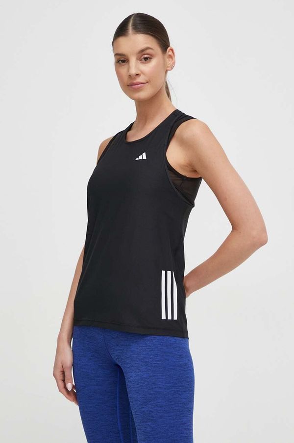 adidas Performance Top za tek adidas Performance Own the Run črna barva