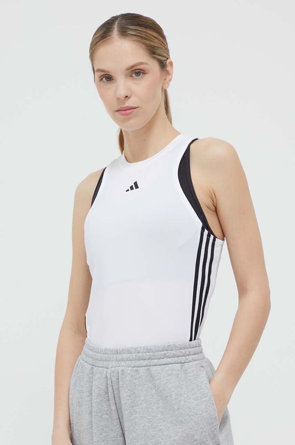 adidas Performance Top za vadbo adidas Performance Train Essentials bela barva