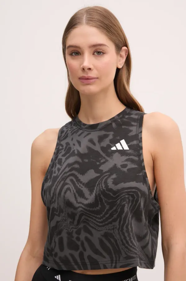 adidas Performance Top za vadbo adidas Performance Train Essentials siva barva, JE6153