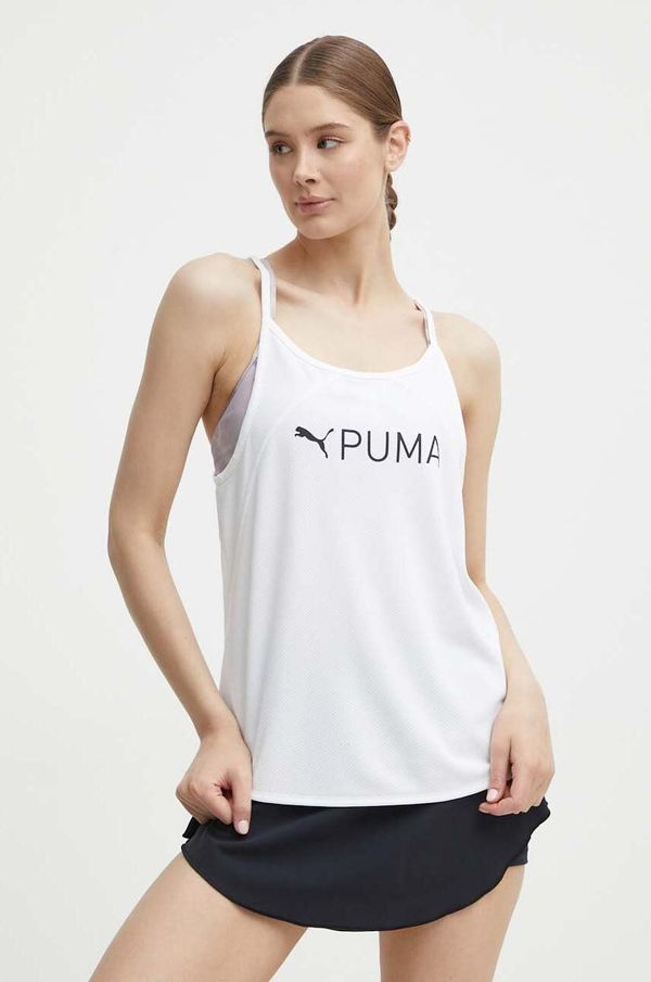 Puma Top za vadbo Puma Fit bela barva