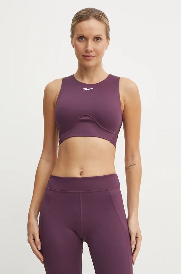 Reebok Top za vadbo Reebok Contour Crop bordo barva, 100206429