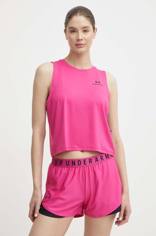 Under Armour Top za vadbo Under Armour Rush Energy roza barva