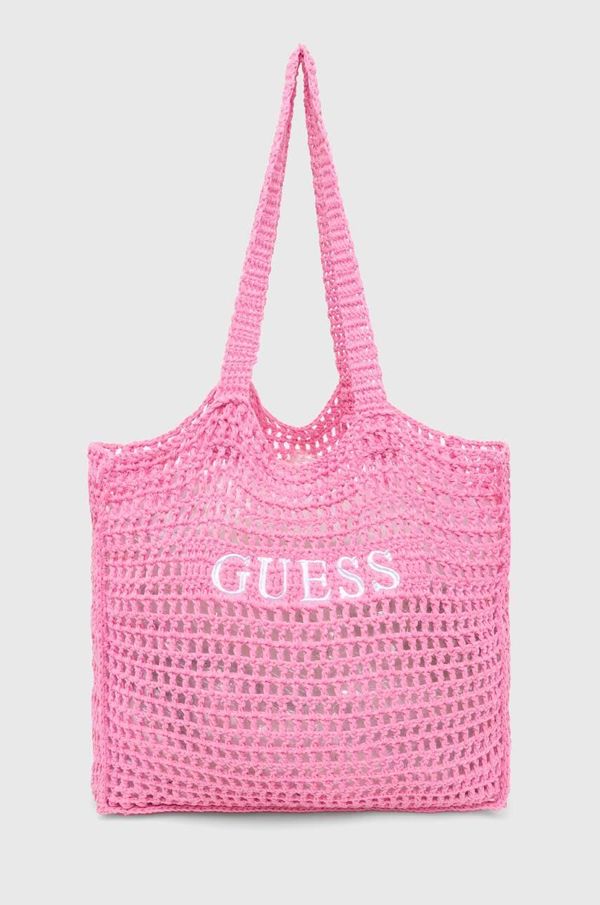 Guess Torba za plažo Guess roza barva, E4GZ09 WG4X0