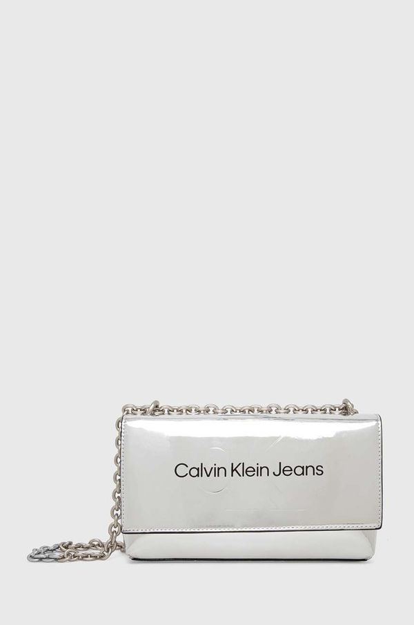 Calvin Klein Jeans Torbica Calvin Klein Jeans srebrna barva