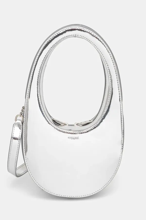 coperni Torbica Coperni Mirrored Crossbody Mini Swipe srebrna barva, COPBA38BISF6005