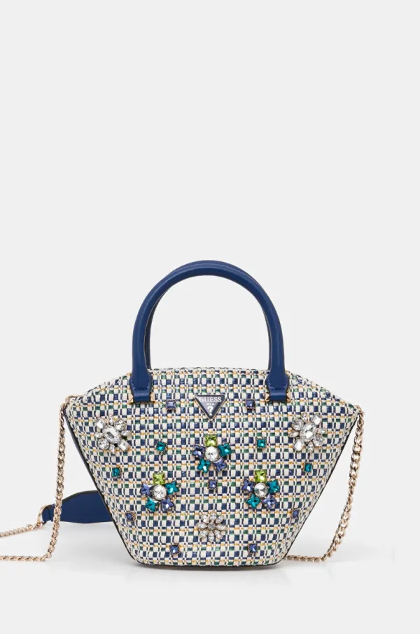 Guess Torbica Guess BEAUVOIR mornarsko modra barva, HWWE95 28750