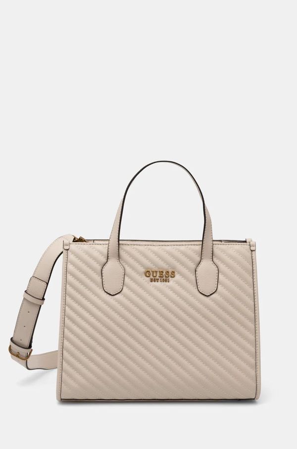 Guess Torbica Guess SILVANA bela barva, HWQV86 65220