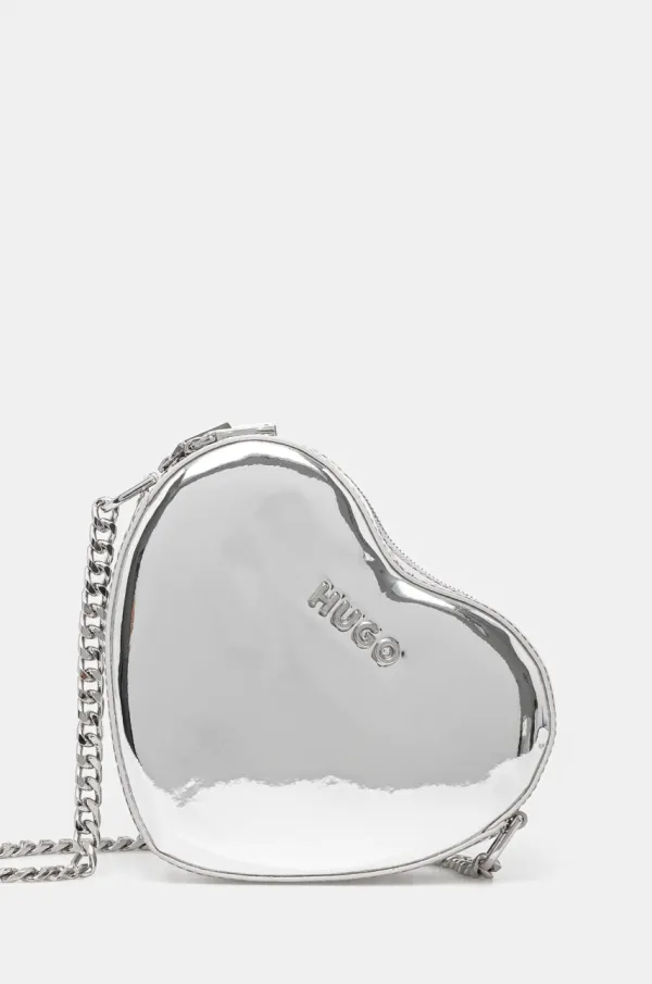 HUGO Torbica HUGO srebrna barva, 50536119