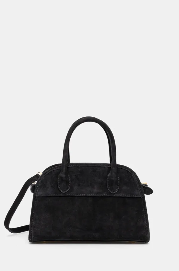 Answear Lab Torbica iz semiša Answear Lab črna barva