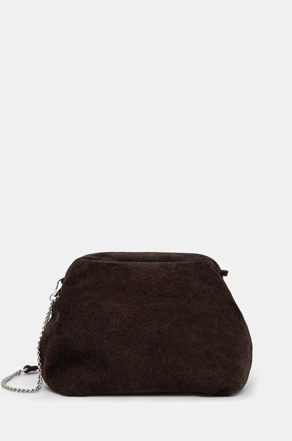 Answear Lab Torbica iz semiša Answear Lab rjava barva